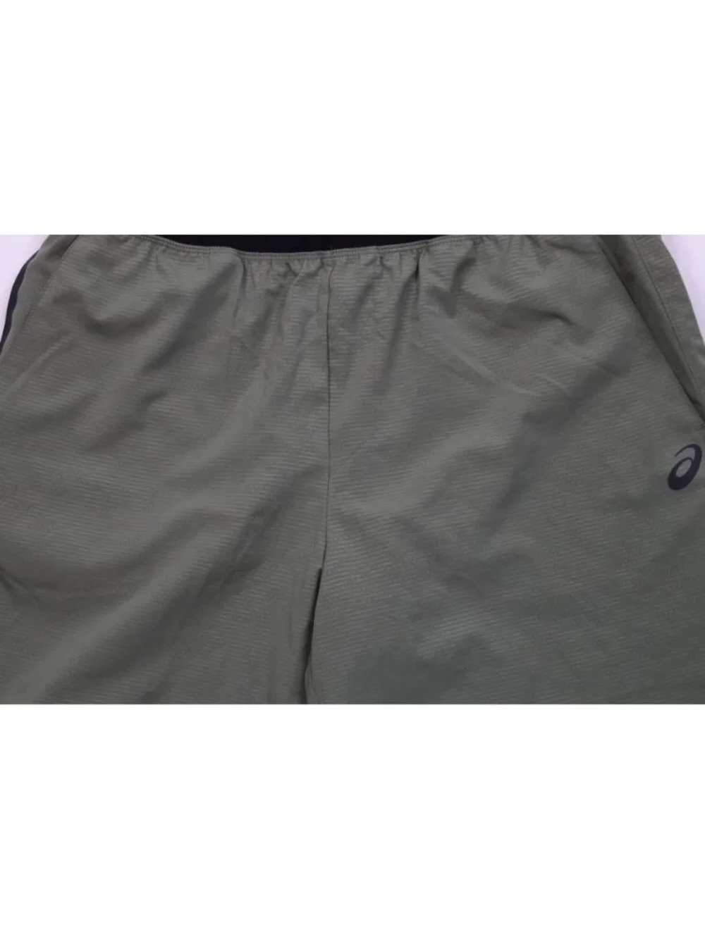 Vintage Y2K Asics Mens Large Striped Above Knee Unlined Running Jogging Shorts